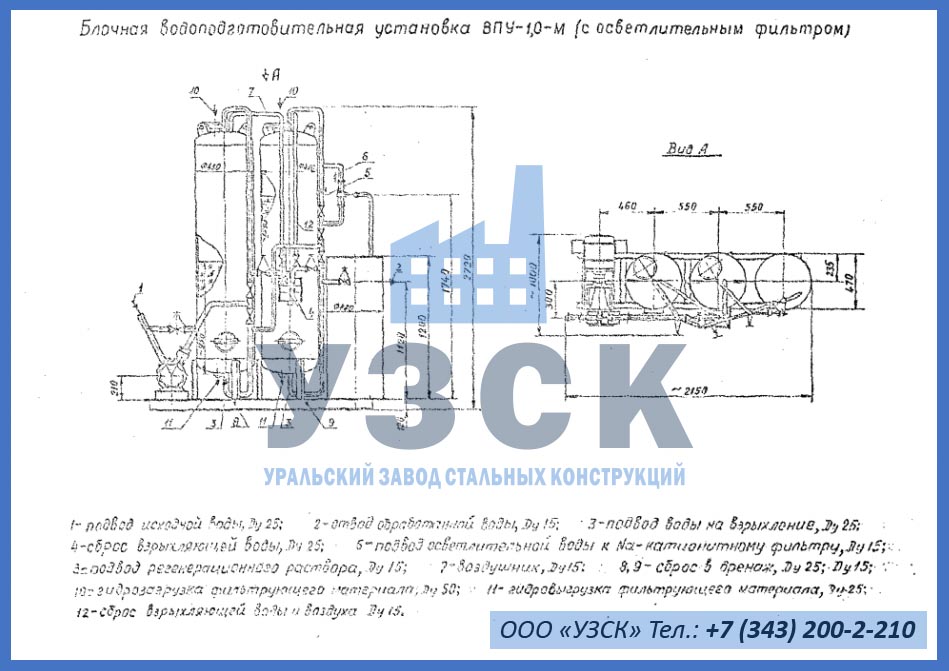 Чертеж установки ВПУ-1,0-М